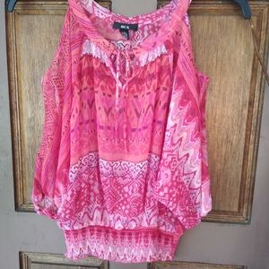 Long sleeved peep shoulder Blouse